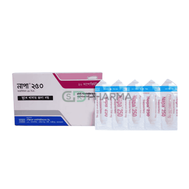 Napa Suppository 250 mg (Paracetamol)