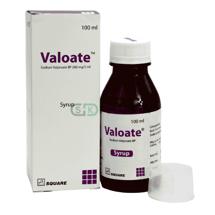 Valoate Syrup 200 mg/5 ml (Sodium Valproate)