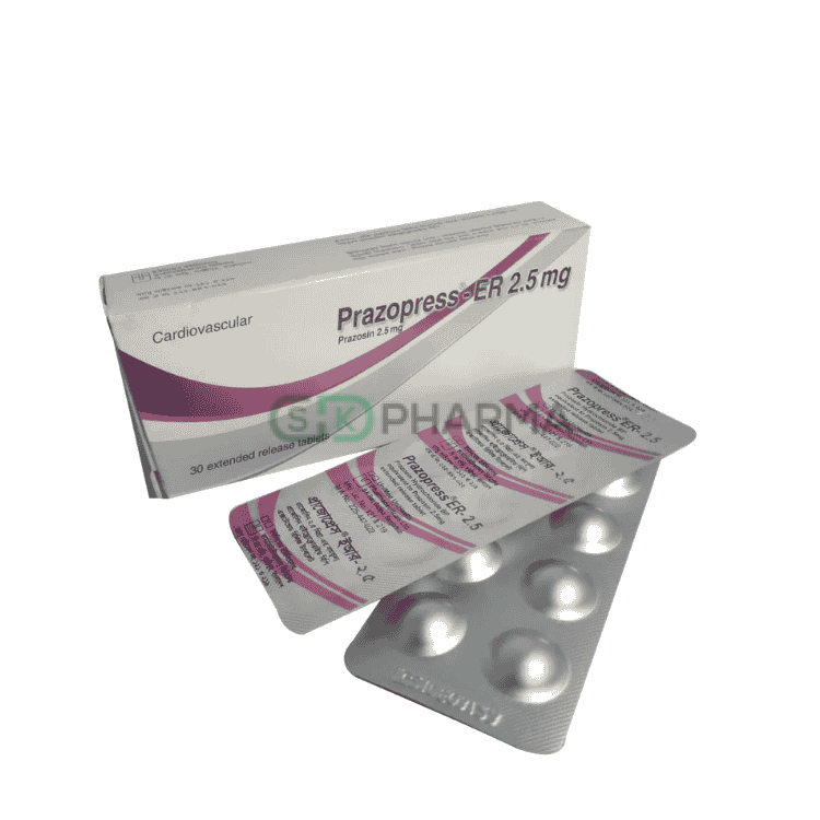 Prazopress ER Tablet 2.5 mg (Prazosin Hydrochloride)