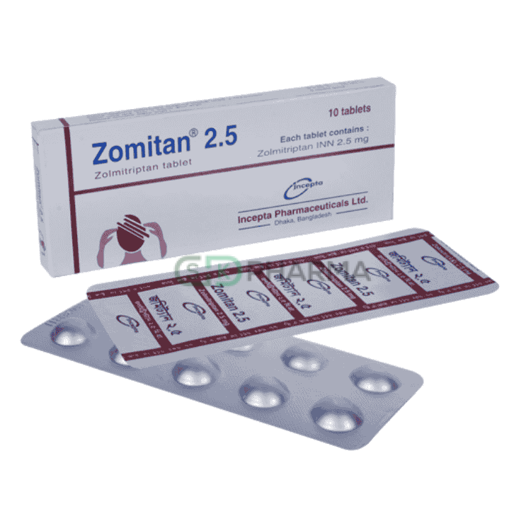 Zomitan Tablet 2.5 mg (Zolmitriptan)