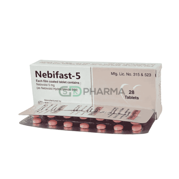 Nebifast Tablet 5 mg (Nebivolol Hydrochloride)