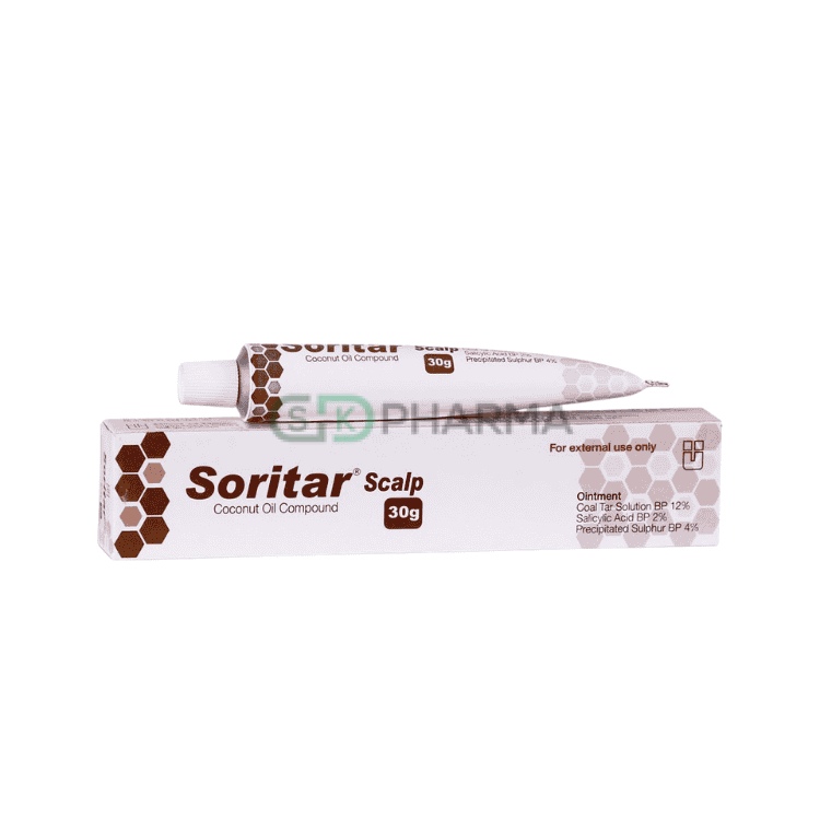 Soritar Ointment 12%+4%+2% (Coal Tar + Precipitated Sulphur + Salicylic Acid)