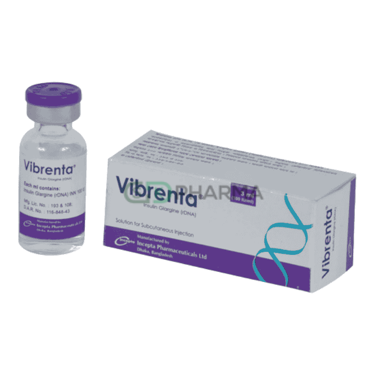 Vibrenta Injection 100 IU/ml (Insulin Glargine)