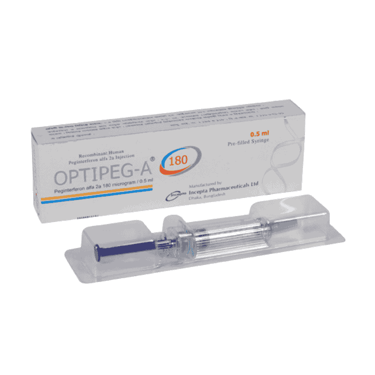 Optipeg-A Injection 180 mcg/0.5 ml (Peginterferon alfa-2a [Pegylated Interferon alfa-2a])