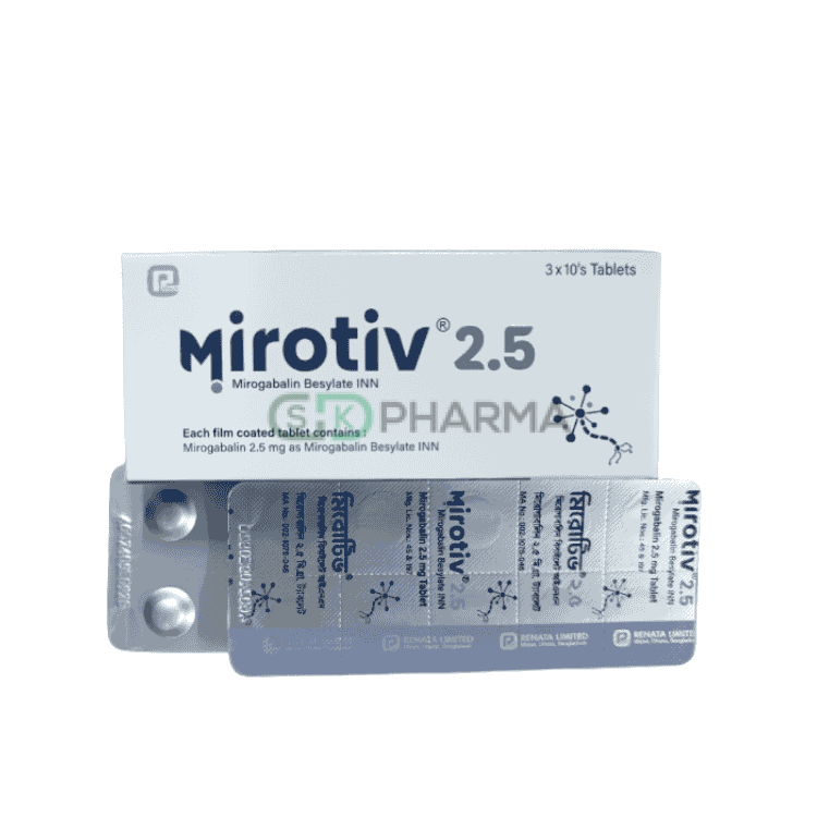 Mirotiv Tablet 2.5 mg (Mirogabalin Besylate)