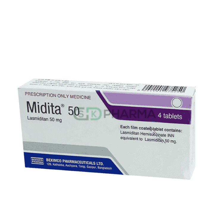 Midita Tablet 50 mg (Lasmiditan Hemisuccinate)