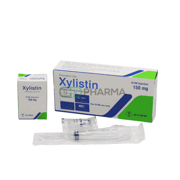 Xylistin Injection 4.5 MIU (150 mg) (Colistimethate Sodium)