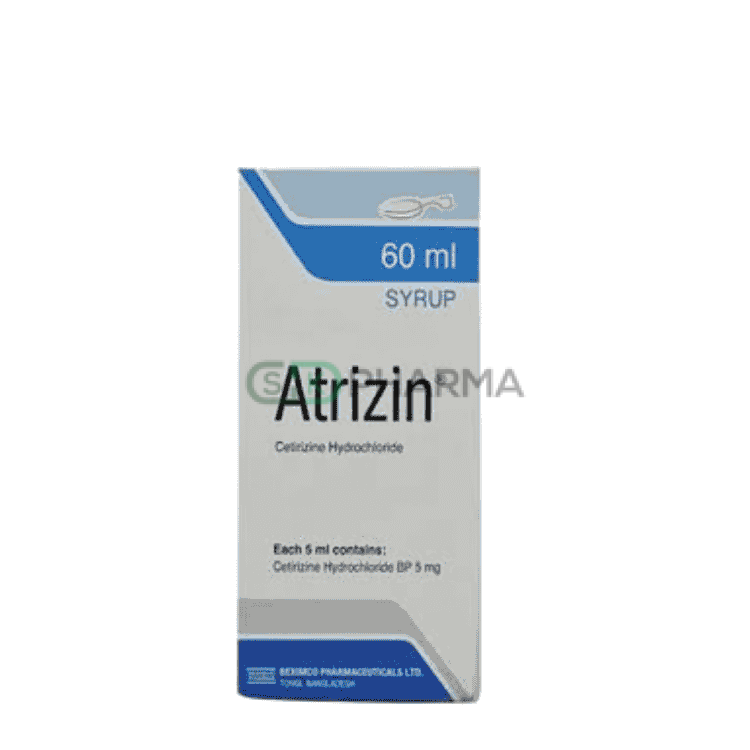 Atrizin Syrup 5 mg/5 ml (Cetirizine Hydrochloride)