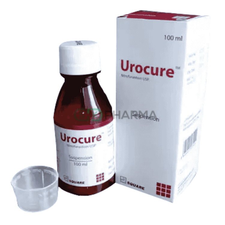 Urocure Suspension 25 mg/5 ml (Nitrofurantoin)