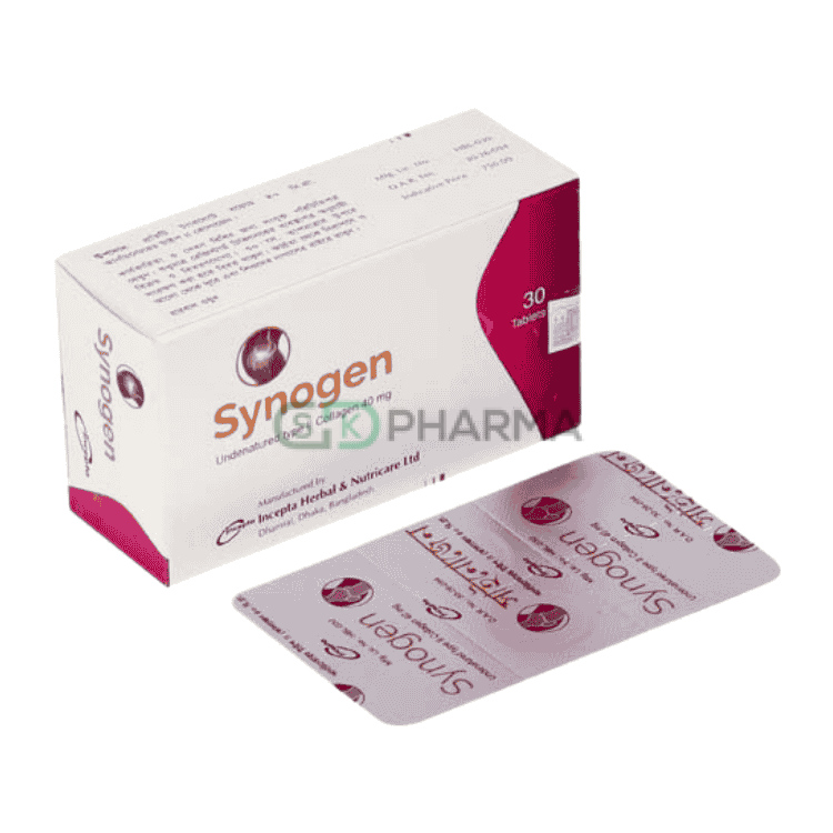 Synogen Tablet 40 mg (Undenatured Type II Collagen)