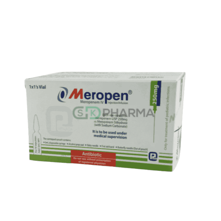 Meropen Injection 250 mg/vial (Meropenem Trihydrate)
