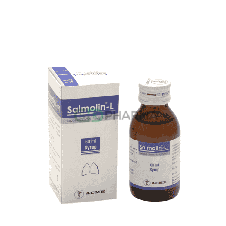 Salmolin-L Syrup 1 mg/5 ml (Levosalbutamol (Oral))