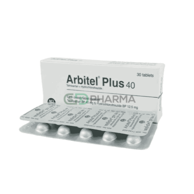 Arbitel Plus Tablet 40 mg+12.5 mg (Telmisartan + Hydrochlorothiazide)