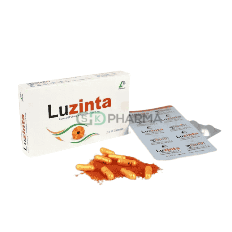 Luzinta Capsule 20 mg+5 mg (Lutein + Zeaxanthin)