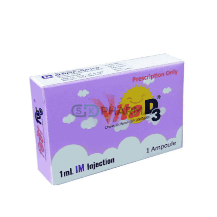Vita D3 Injectable Solution (Oral & IM) 200000 IU/ml (Cholecalciferol [Vitamin D3])