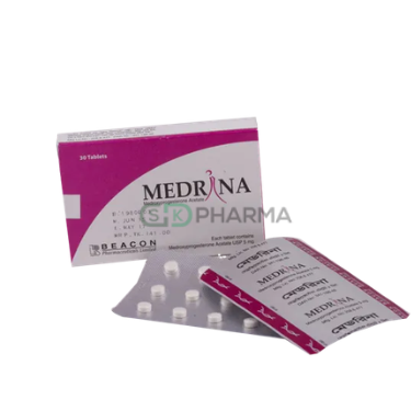 Medrina Tablet 5 mg (Medroxyprogesterone Acetate (Tablet))