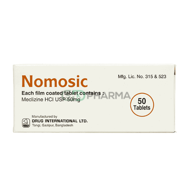 Nomosic Tablet 50 mg (Meclizine Hydrochloride)