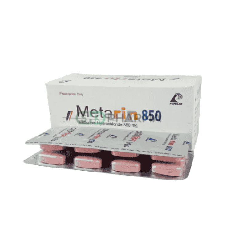 Metarin Tablet 850 mg (Metformin Hydrochloride)