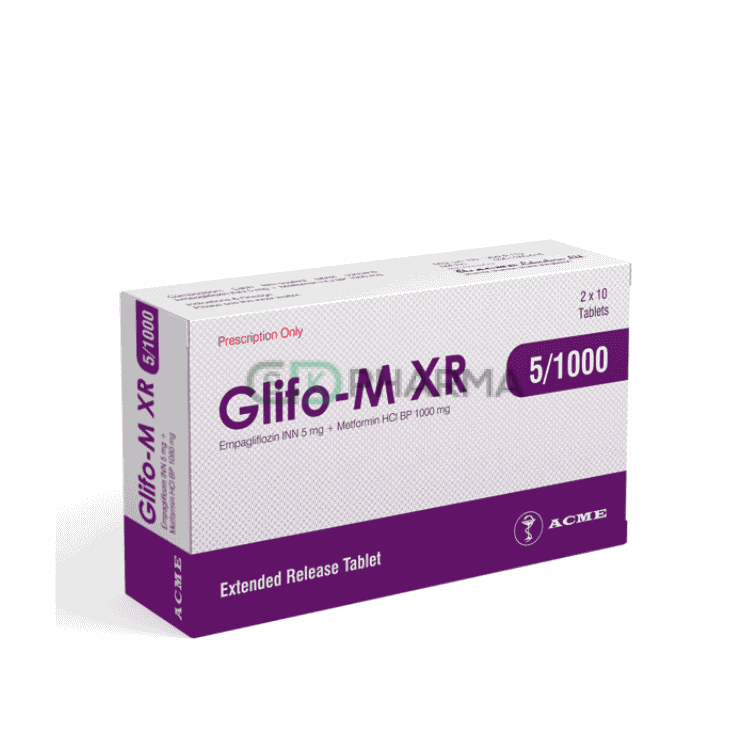 Glifo-M XR Tablet 5 mg+1000 mg (Empagliflozin + Metformin Hydrochloride)