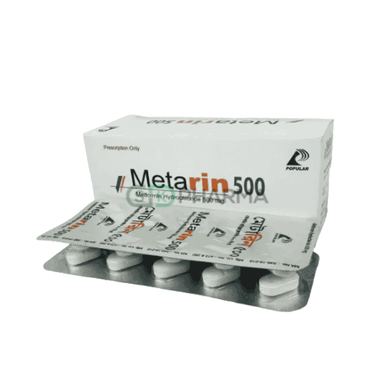 Metarin Tablet 500 mg (Metformin Hydrochloride)