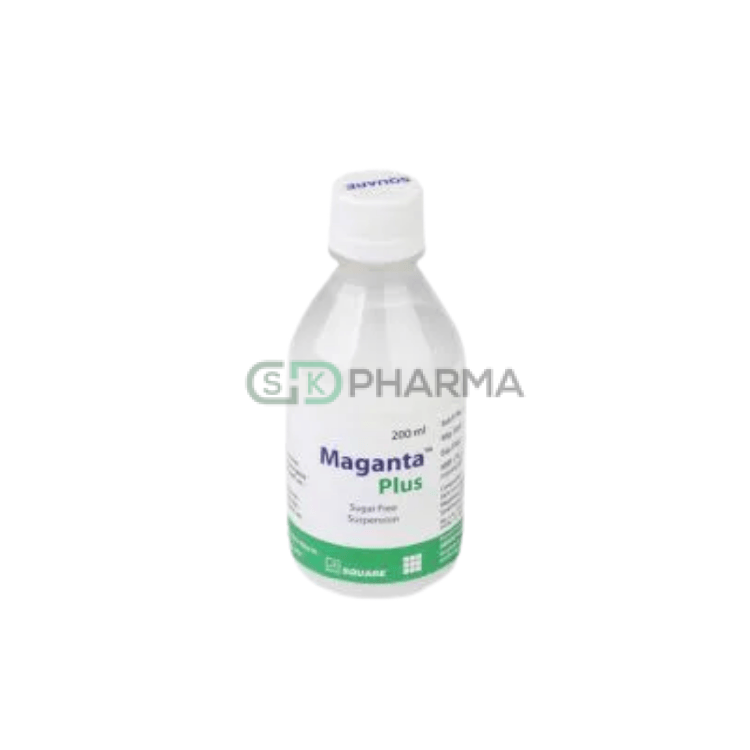 Maganta Plus Suspension (480 mg+20 mg)/5 ml (Magaldrate + Simethicone)