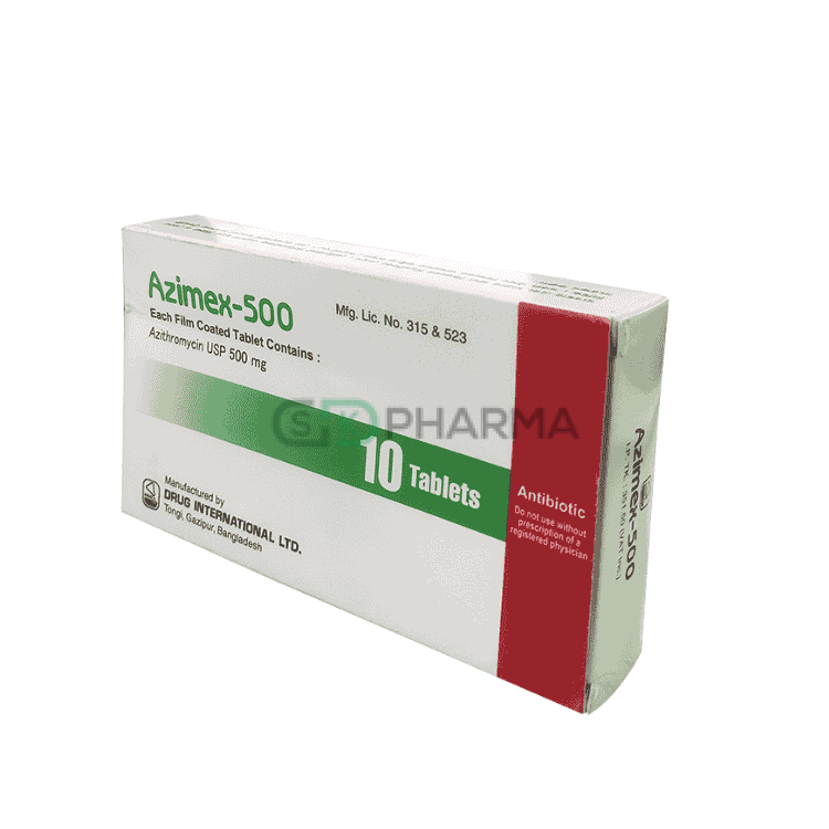 Azimex Tablet 500 mg (Azithromycin Dihydrate)