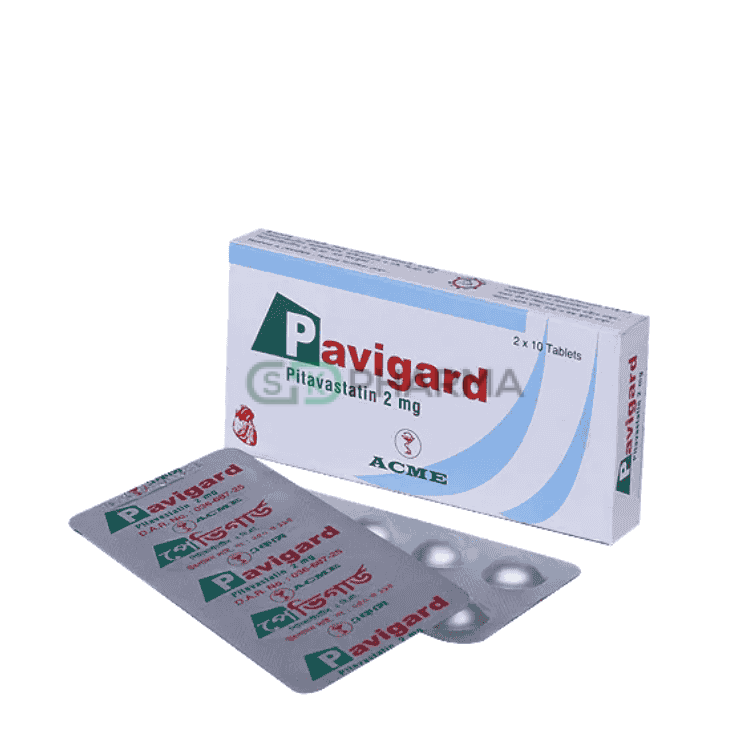 Pavigard Tablet 2 mg (Pitavastatin Calcium)