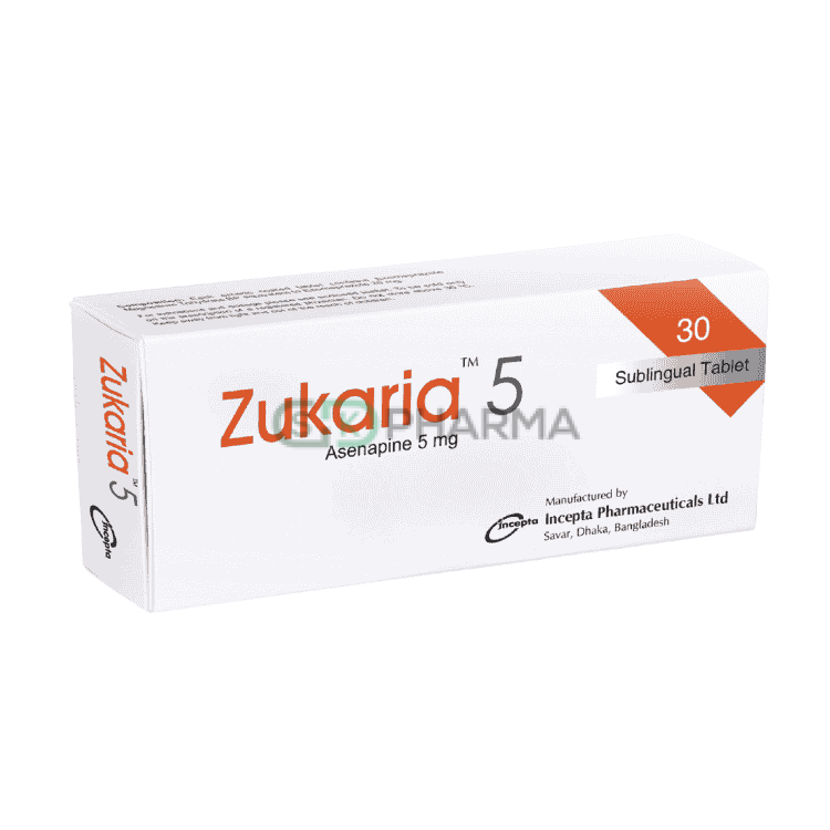 Zukaria Tablet 5 mg (Asenapine Maleate)