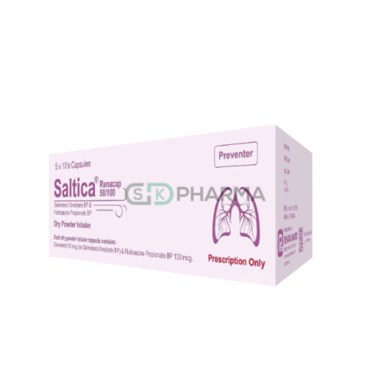 Saltica Inhalation Capsule 50 mcg+100 mcg (Salmeterol + Fluticasone Propionate)