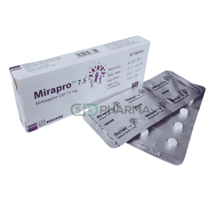 Mirapro Tablet 7.5 mg (Mirtazapine)