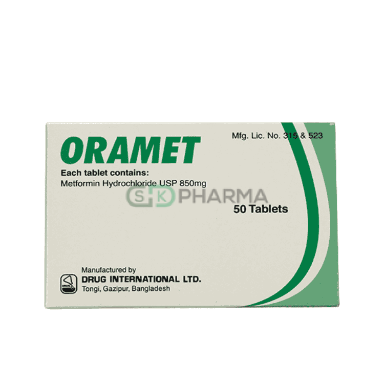 Oramet Tablet 850 mg (Metformin Hydrochloride)