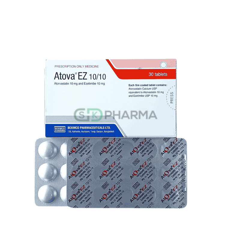 Atova EZ Tablet 10 mg+10 mg (Atorvastatin + Ezetimibe)