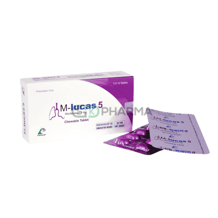 M-lucas Chewable Tablet 5 mg (Montelukast Sodium)