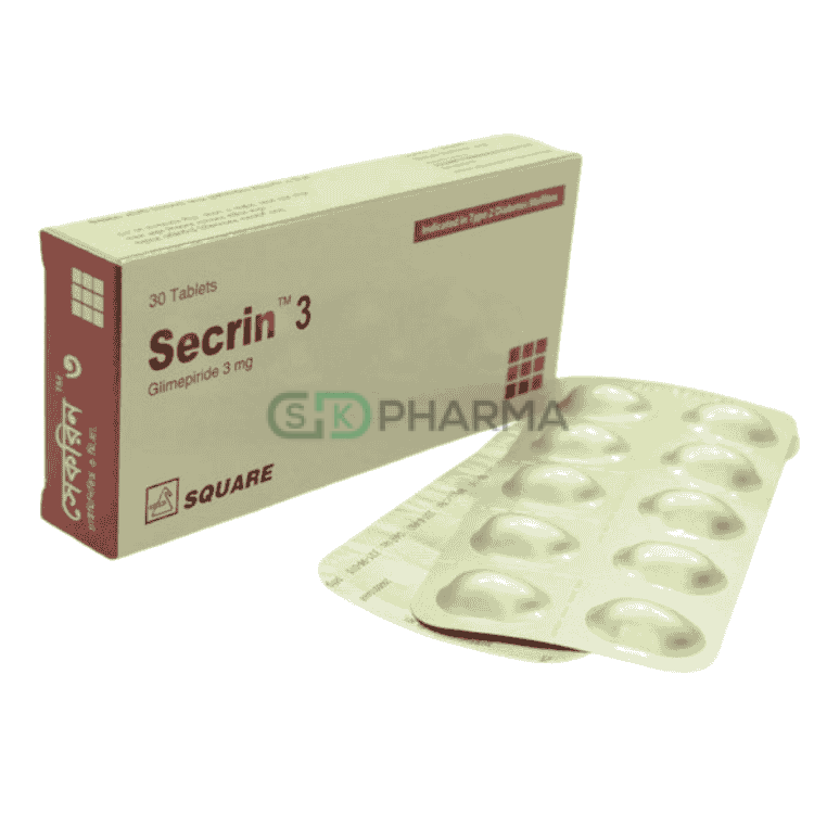 Secrin Tablet 3 mg (Glimepiride)