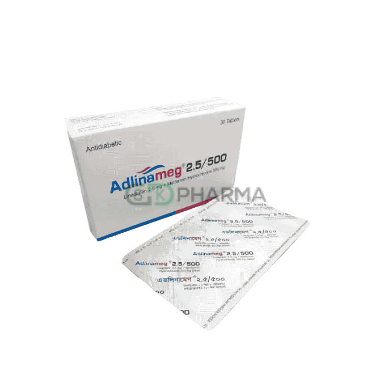 Adlinameg Tablet 2.5 mg+500 mg (Linagliptin + Metformin Hydrochloride)