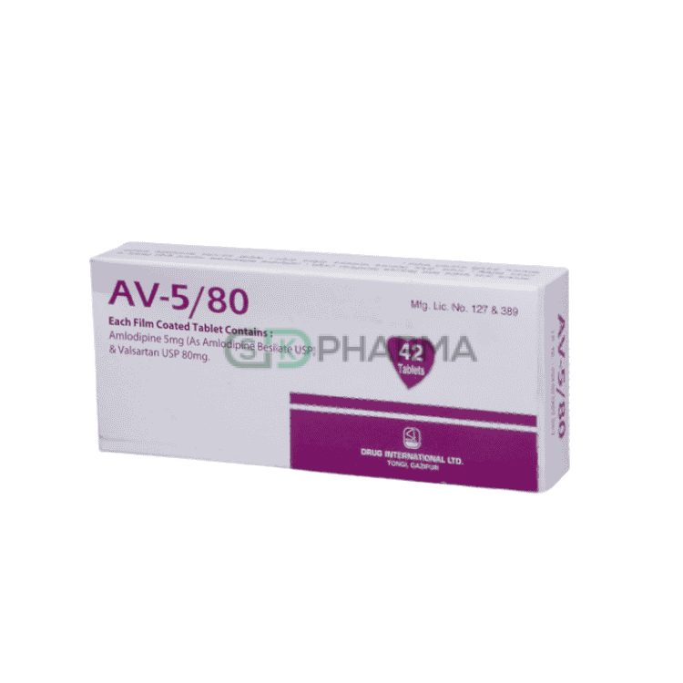 AV Tablet 5 mg+80 mg (Amlodipine Besilate + Valsartan)
