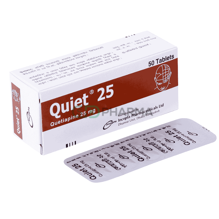 Quiet Tablet 25 mg (Quetiapine Fumarate)