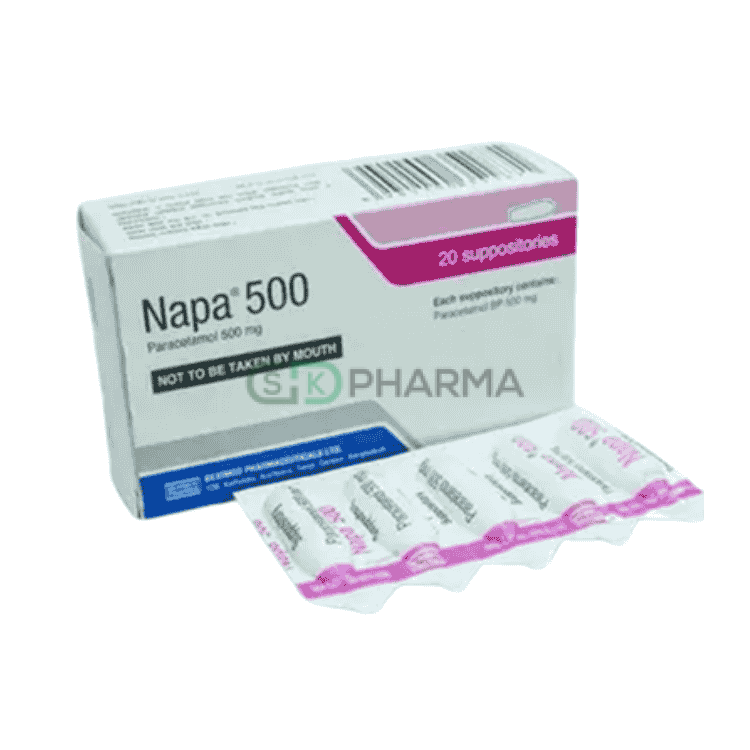 Napa Suppository 500 mg (Paracetamol)