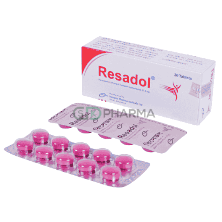 Resadol Tablet 325 mg+37.5 mg (Paracetamol + Tramadol Hydrochloride)