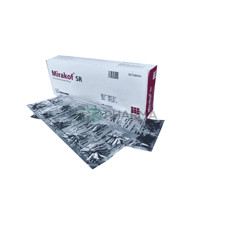 Mirakof SR Tablet 50 mg (Butamirate Citrate)