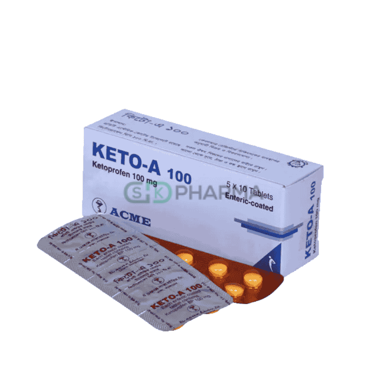 Keto-A Tablet 100 mg (Ketoprofen)