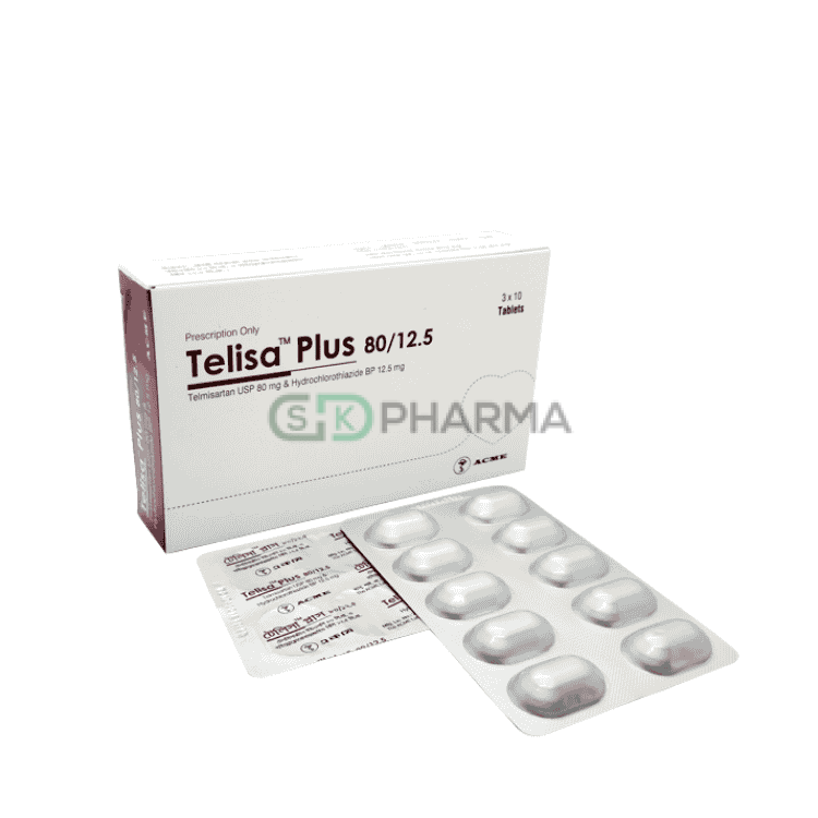 Telisa Plus Tablet 80 mg+12.5 mg (Telmisartan + Hydrochlorothiazide)