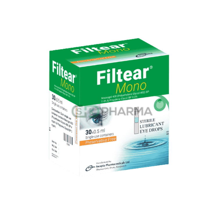 Filtear Mono Eye Drop 0.4%+0.3% (Polyethylene Glycol + Propylene Glycol)