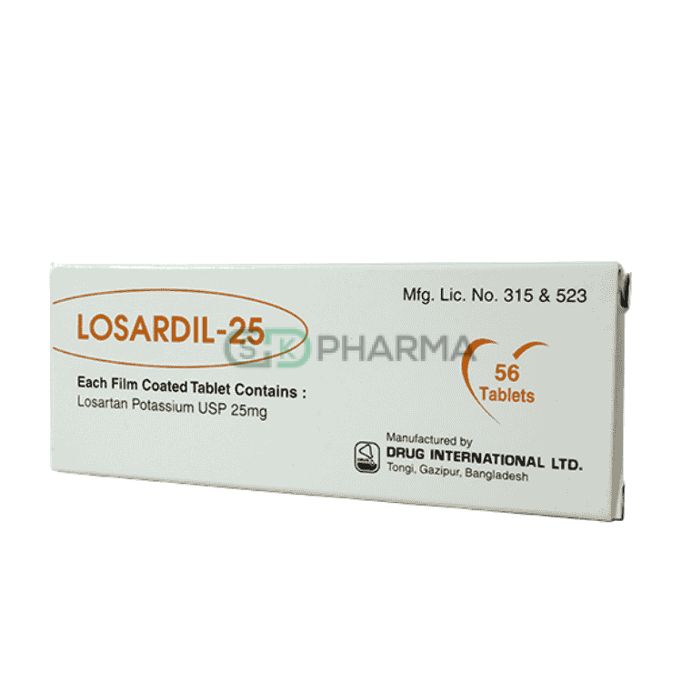 Losardil Tablet 25 mg (Losartan Potassium)