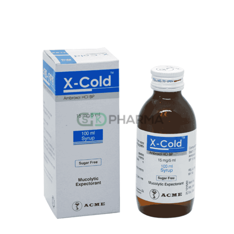 X-Cold Syrup 15 mg/5 ml (Ambroxol Hydrochloride)