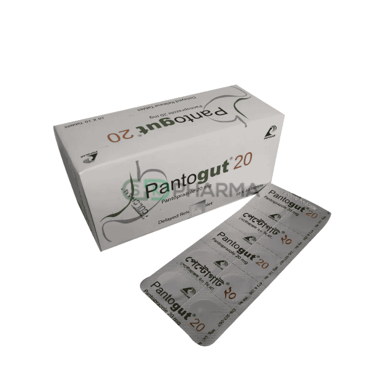 Pantogut Tablet 20 mg (Pantoprazole Sodium)