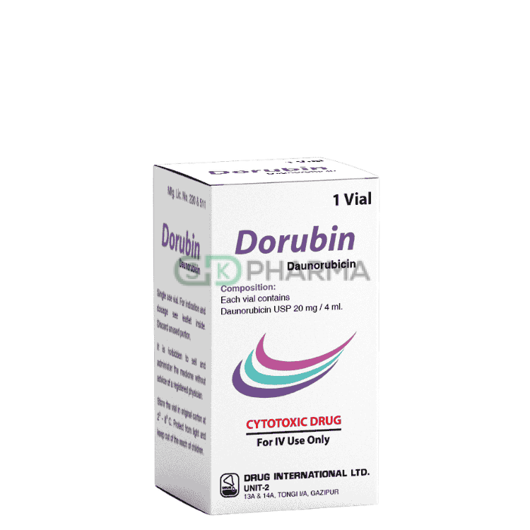 Dorubin Injection 20 mg/4 ml (Daunorubicin)