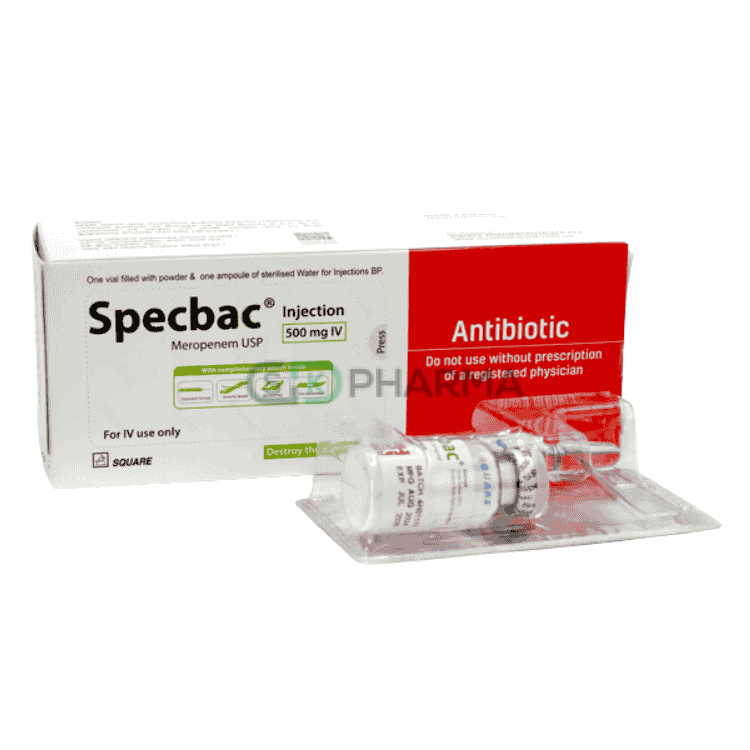 Specbac Injection 500 mg/vial (Meropenem Trihydrate)