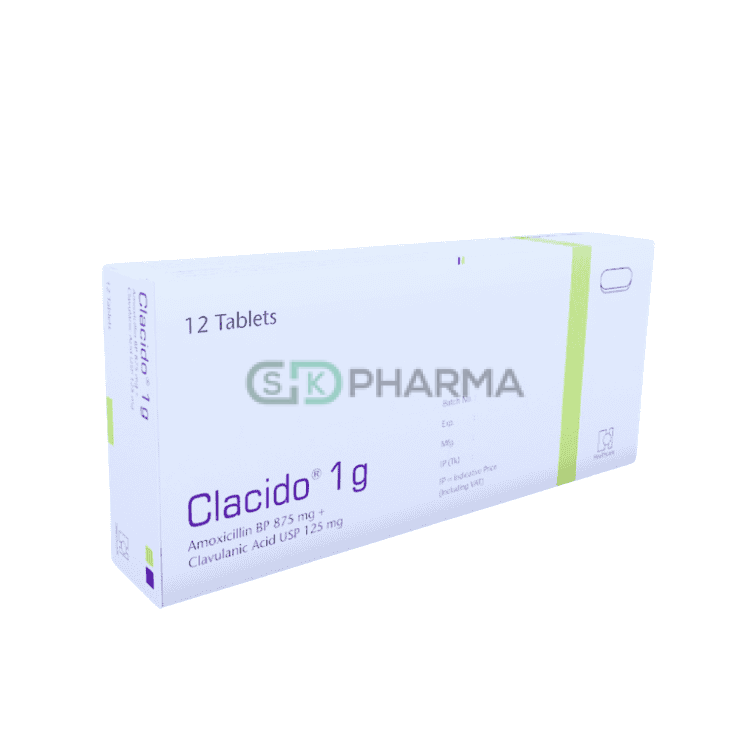 Clacido Tablet 875 mg+125 mg (Amoxicillin + Clavulanic Acid)