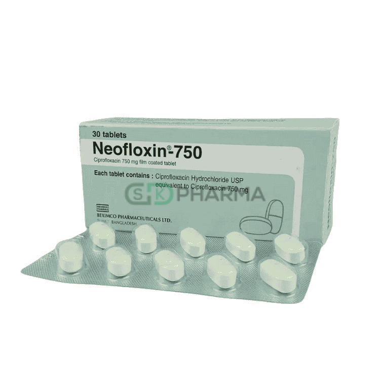 Neofloxin Tablet 750 mg (Ciprofloxacin)